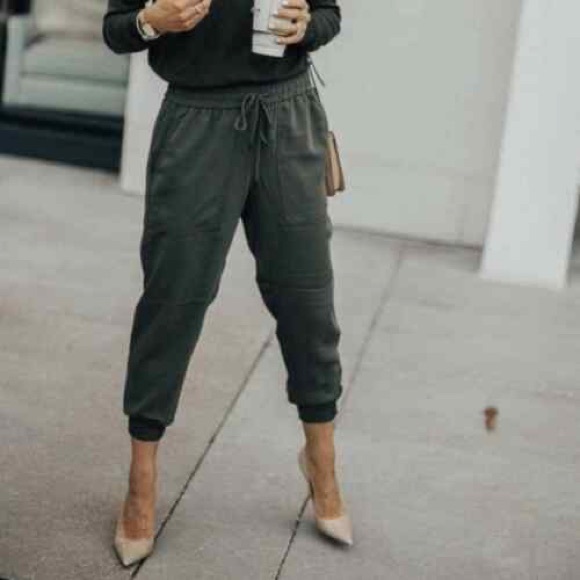 Ann Taylor Olive Green Joggers - Picture 2 of 7